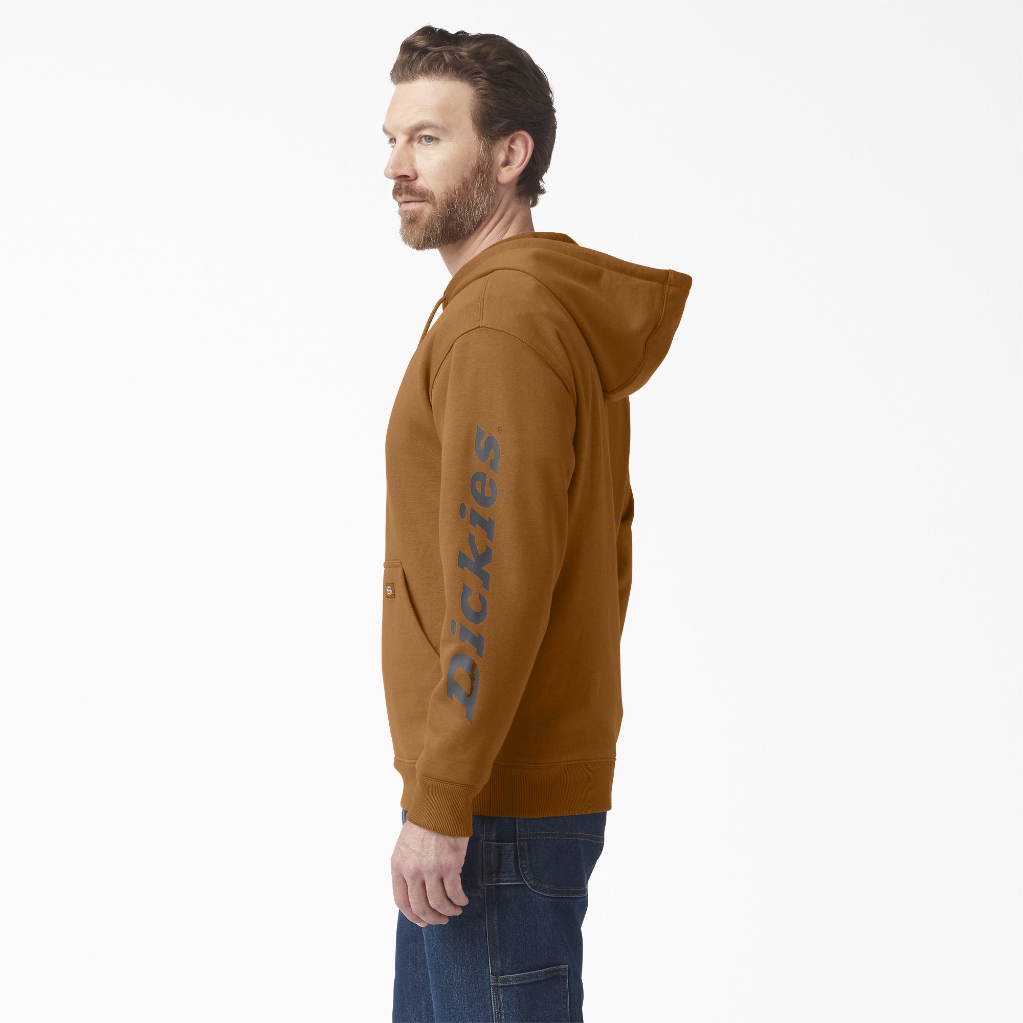 "Water Repellent Sleeve Logo Hoodie"