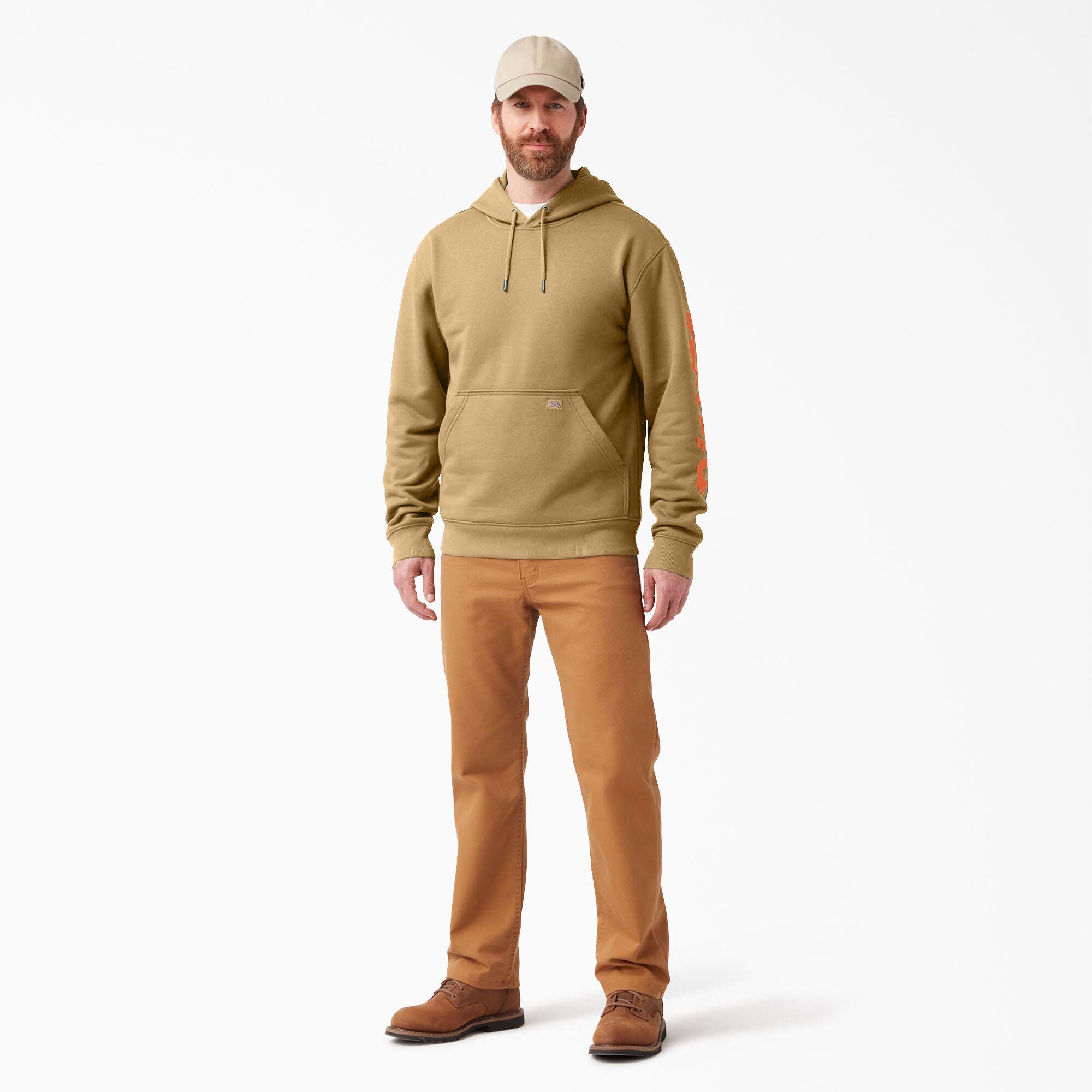 "Water Repellent Sleeve Logo Hoodie"