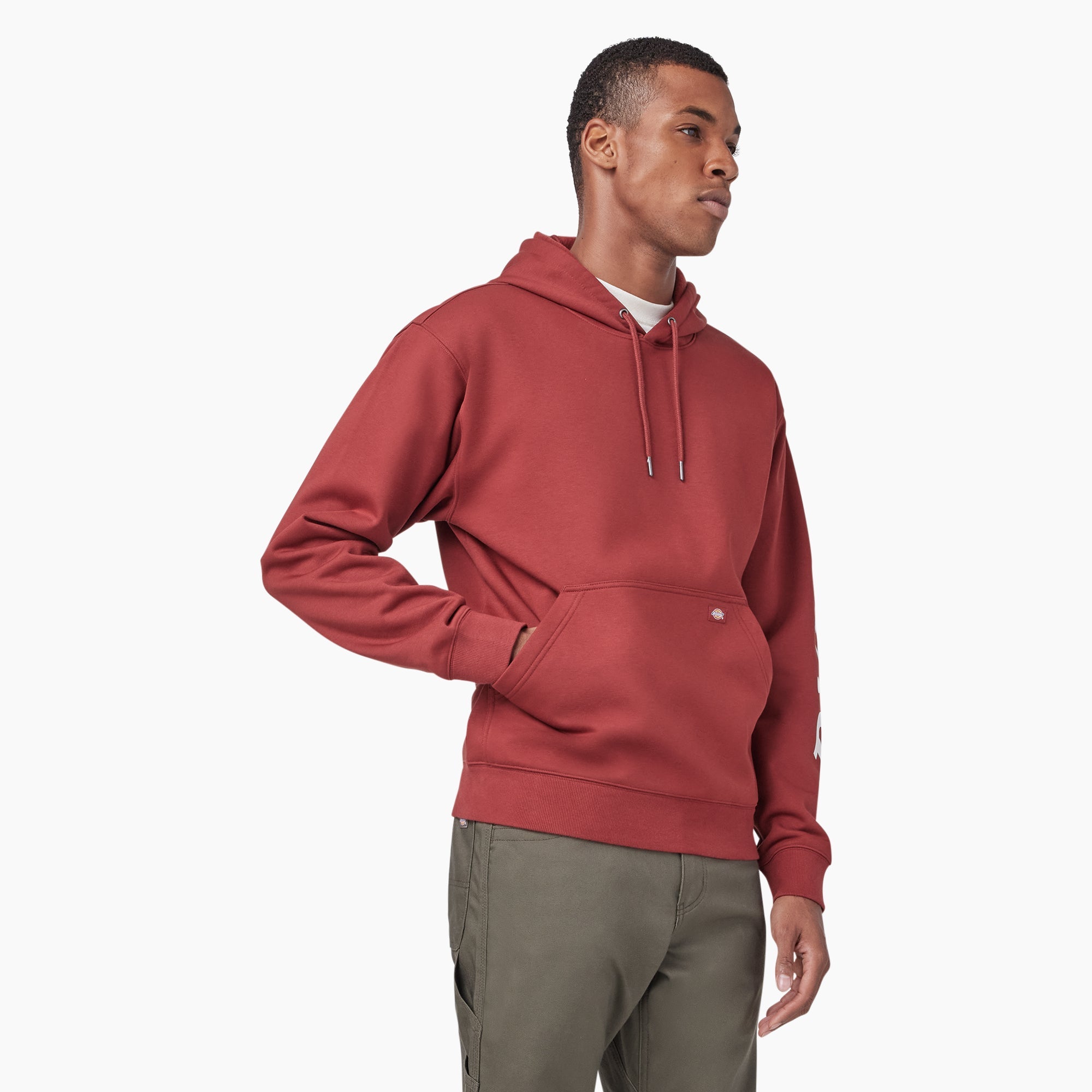 "Water Repellent Sleeve Logo Hoodie"