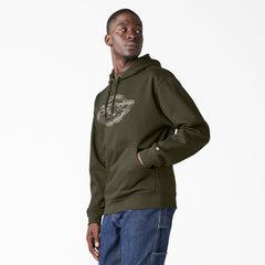 "Water Repellent Camo Logo Hoodie"