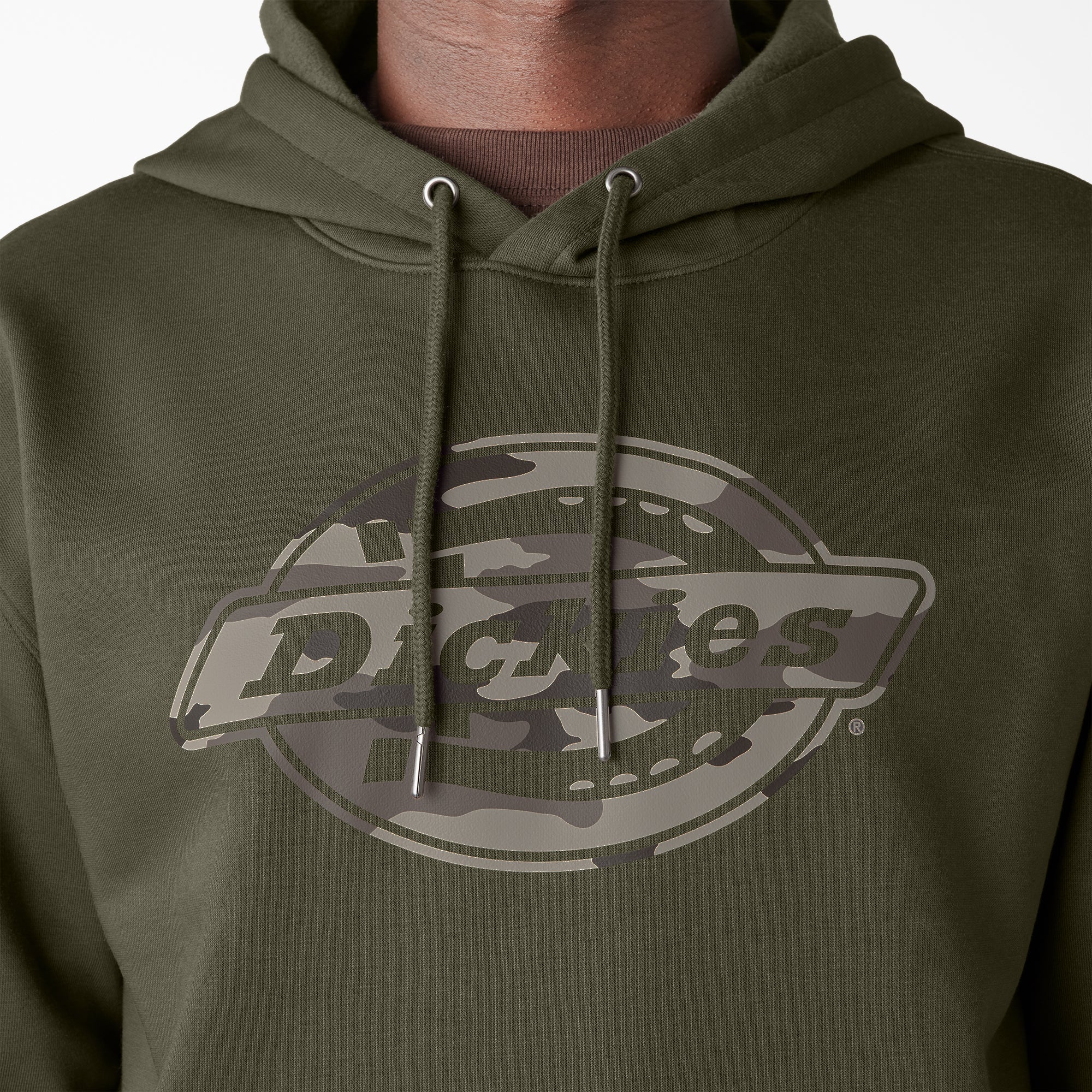 "Water Repellent Camo Logo Hoodie"