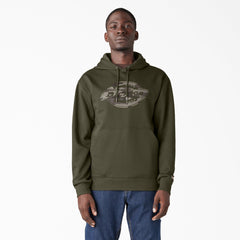 "Water Repellent Camo Logo Hoodie"