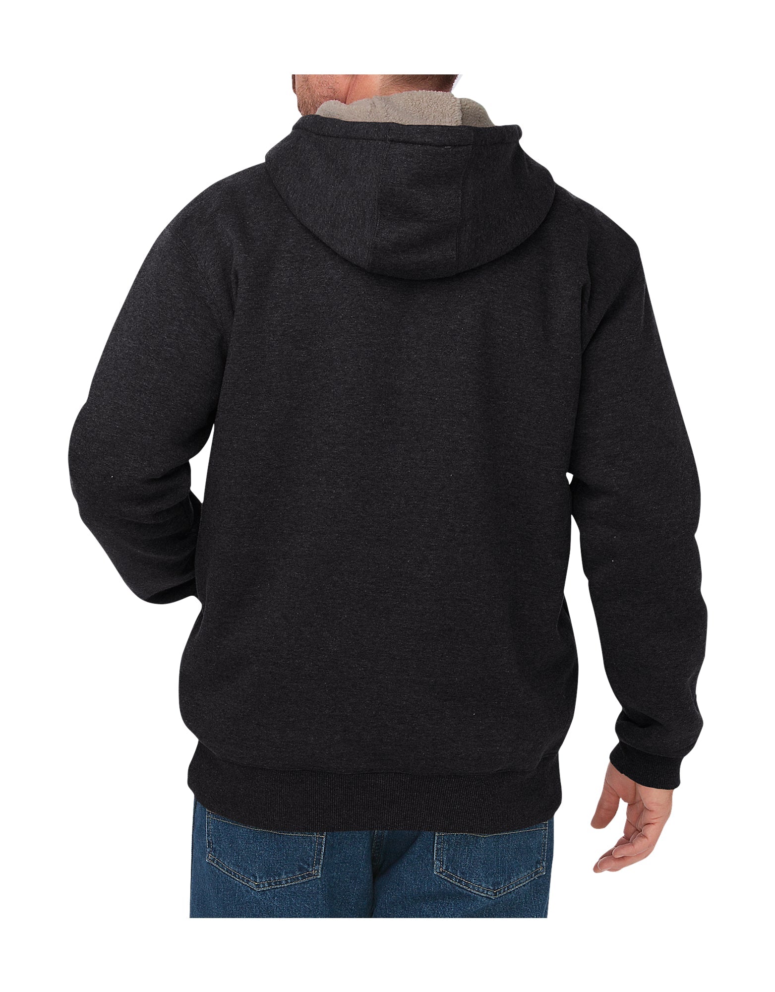 "Sherpa Lined Fleece Hoodie"