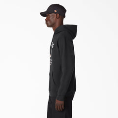 "Distressed Ox Collar Graphic Hoodie"