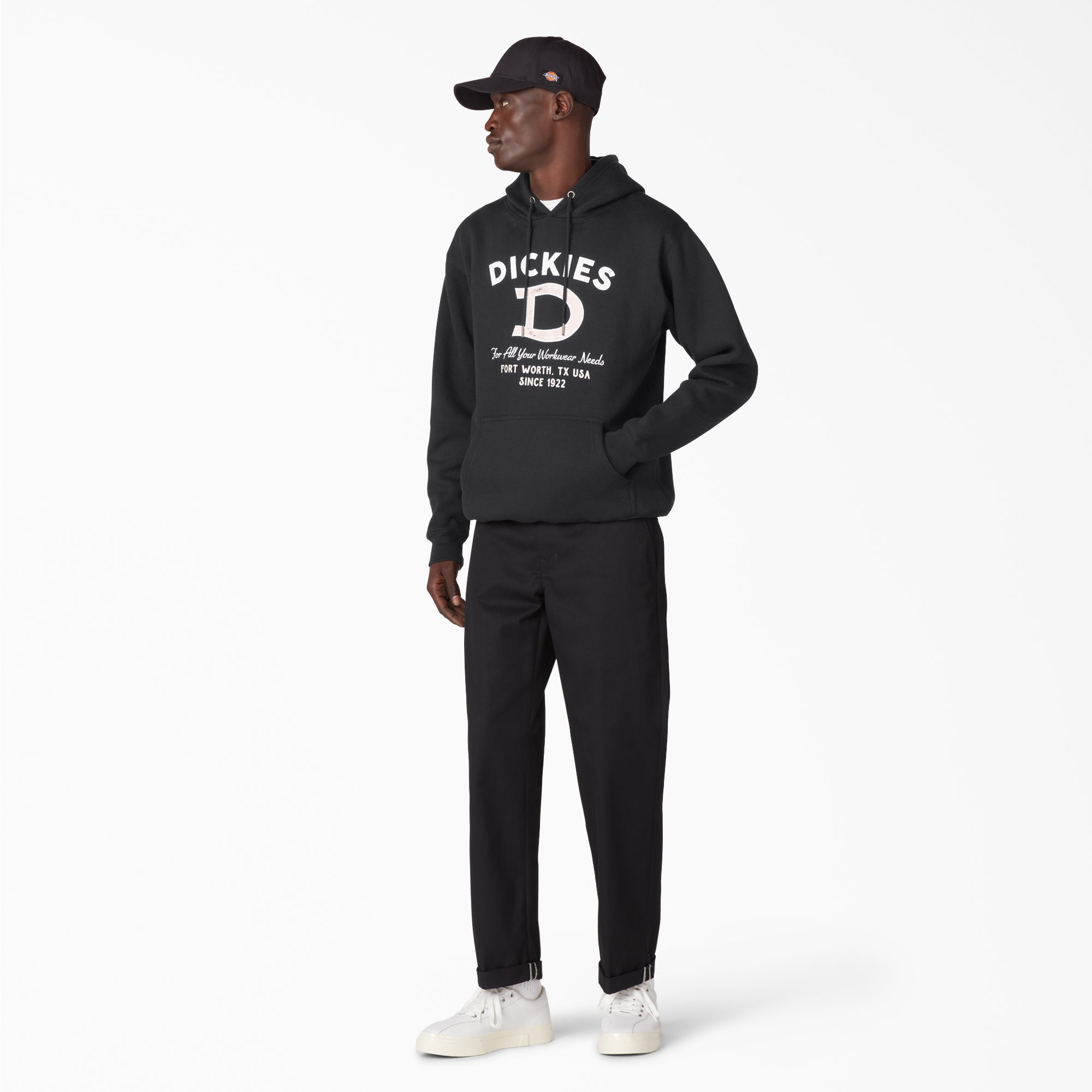 "Distressed Ox Collar Graphic Hoodie"