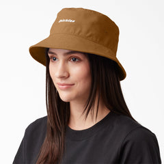 "Script Logo Canvas Bucket Hat"