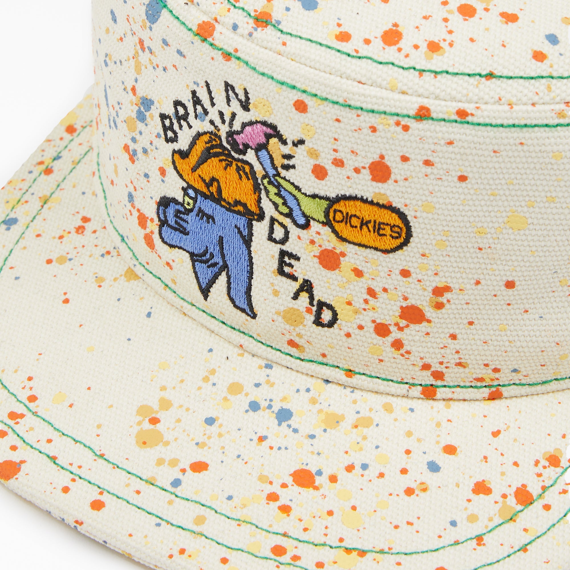 "Brain Dead Paint Splatter Canvas Painter's Cap"
