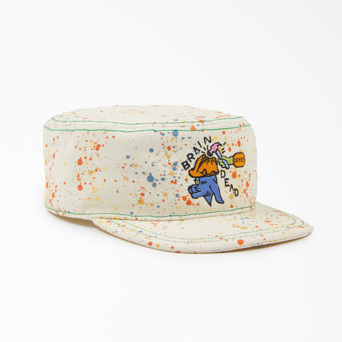 "Brain Dead Paint Splatter Canvas Painter's Cap"