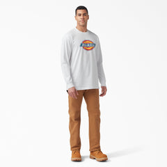 "Tri-Color Logo Graphic Long Sleeve T-Shirt"