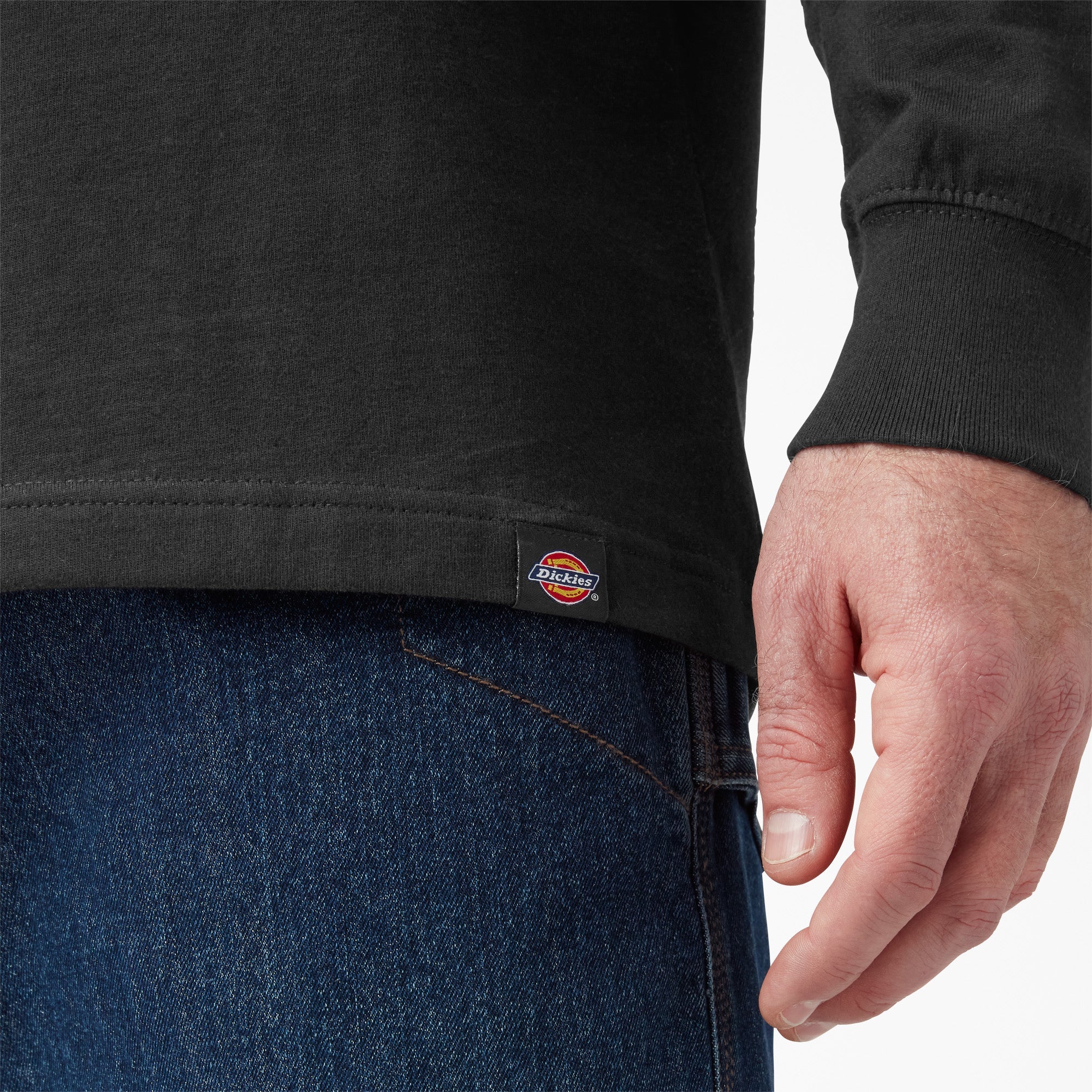 "Tri-Color Logo Graphic Long Sleeve T-Shirt"