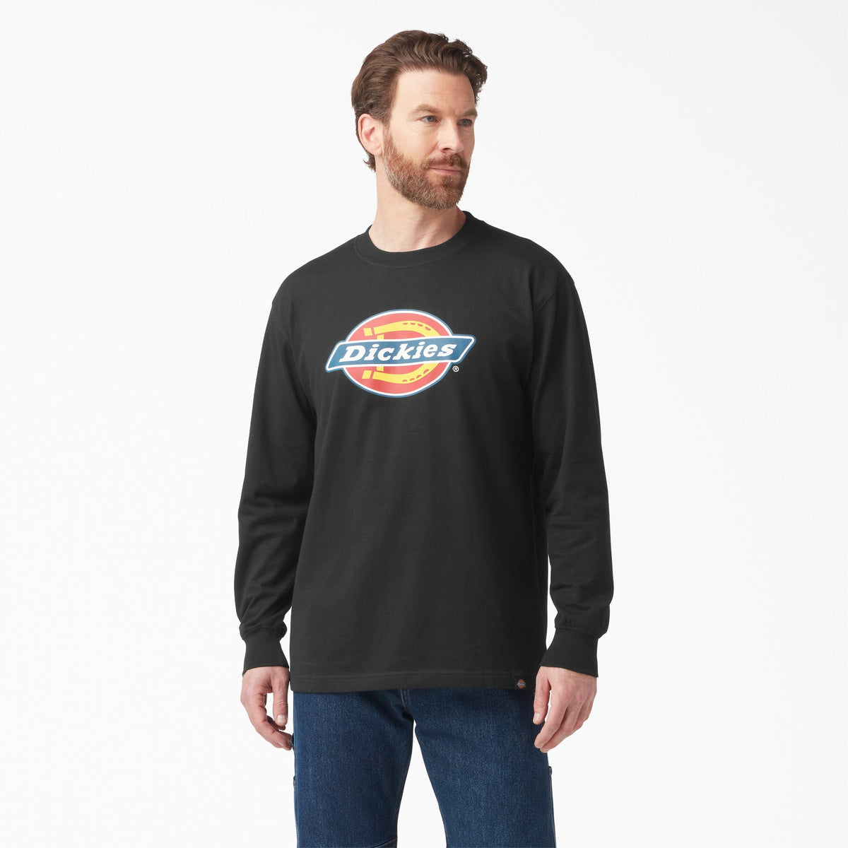 "Tri-Color Logo Graphic Long Sleeve T-Shirt"