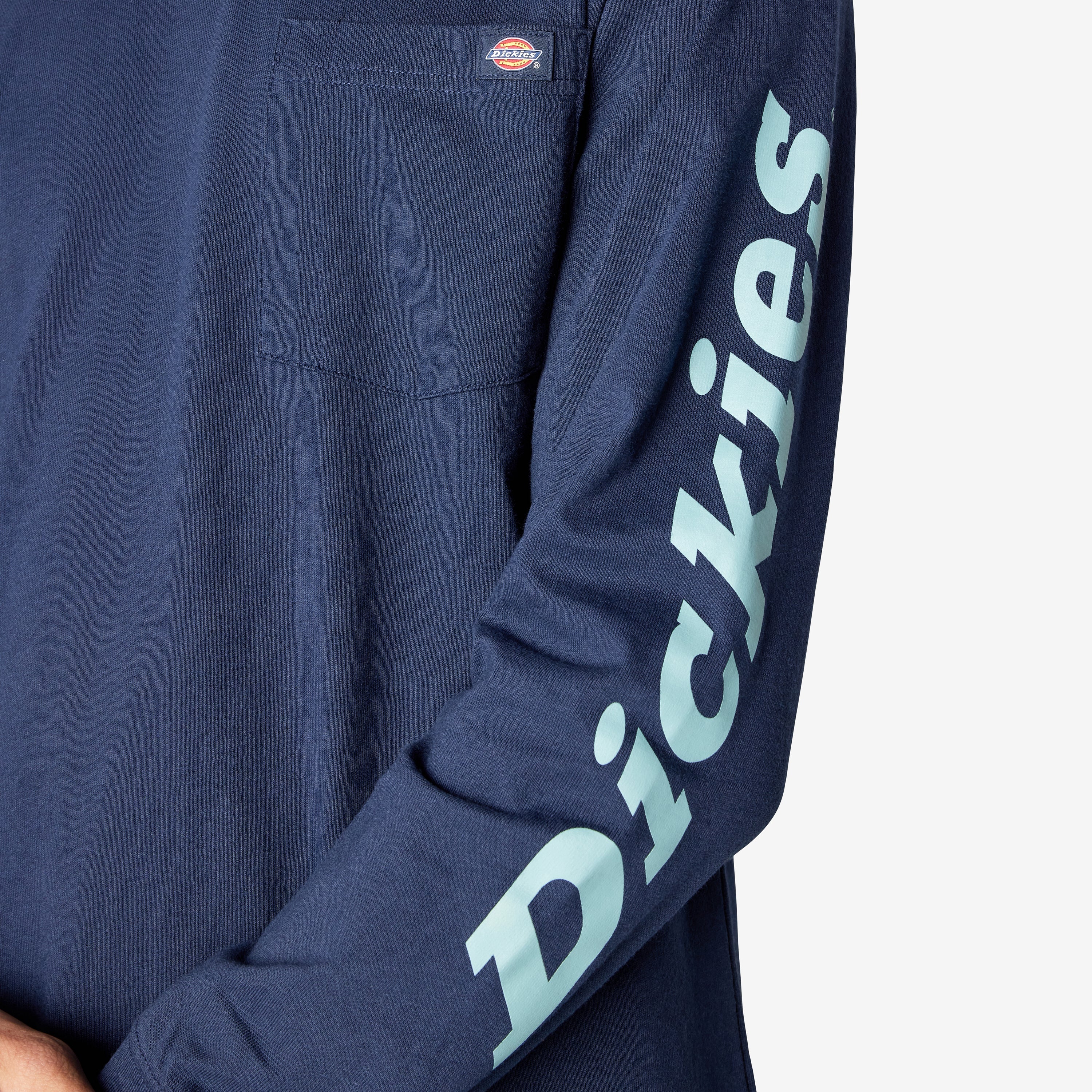 "Logo Graphic Long Sleeve Pocket T-Shirt"