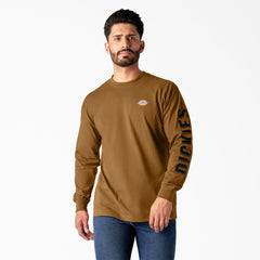 "Long Sleeve Workwear Graphic T-Shirt"