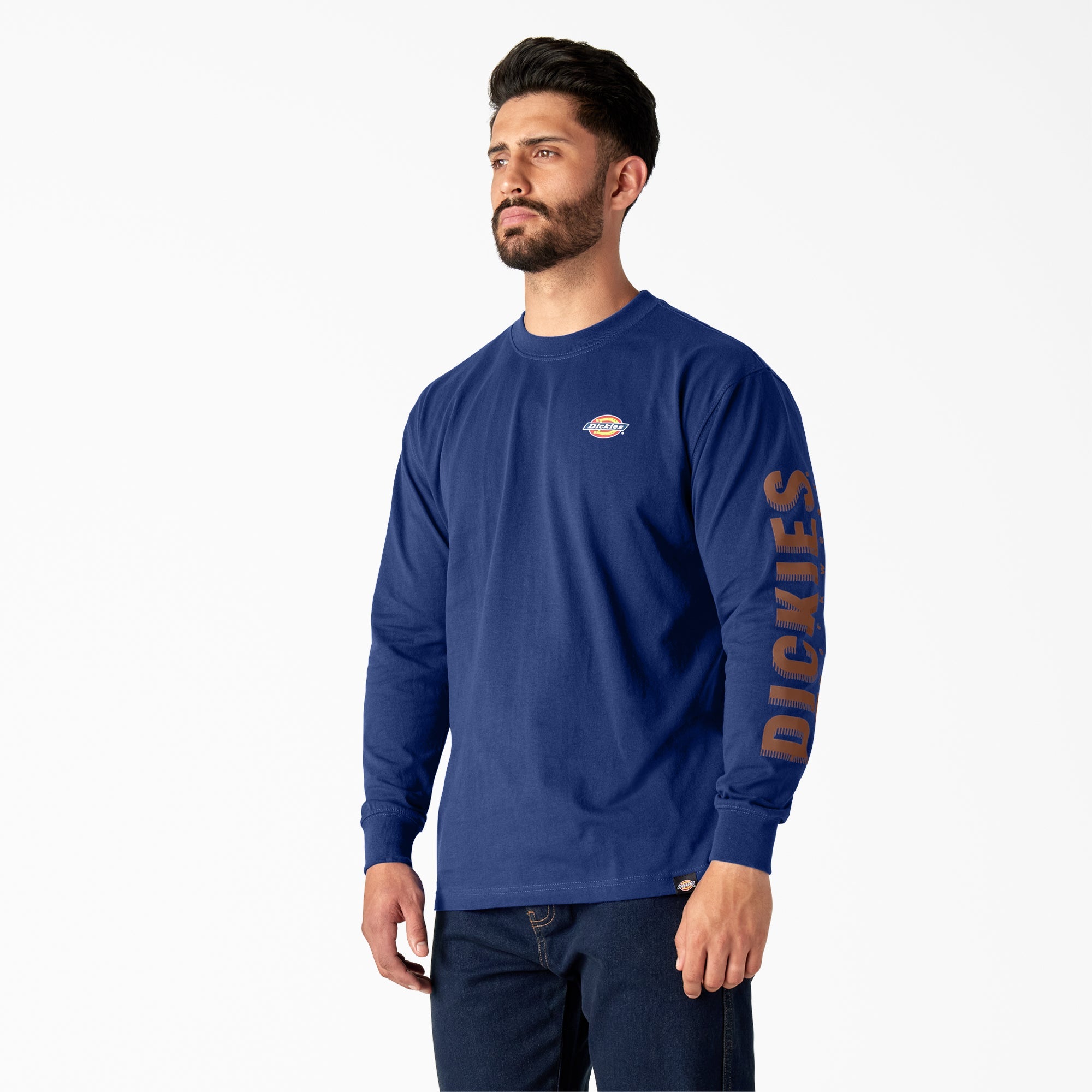 "Long Sleeve Workwear Graphic T-Shirt"