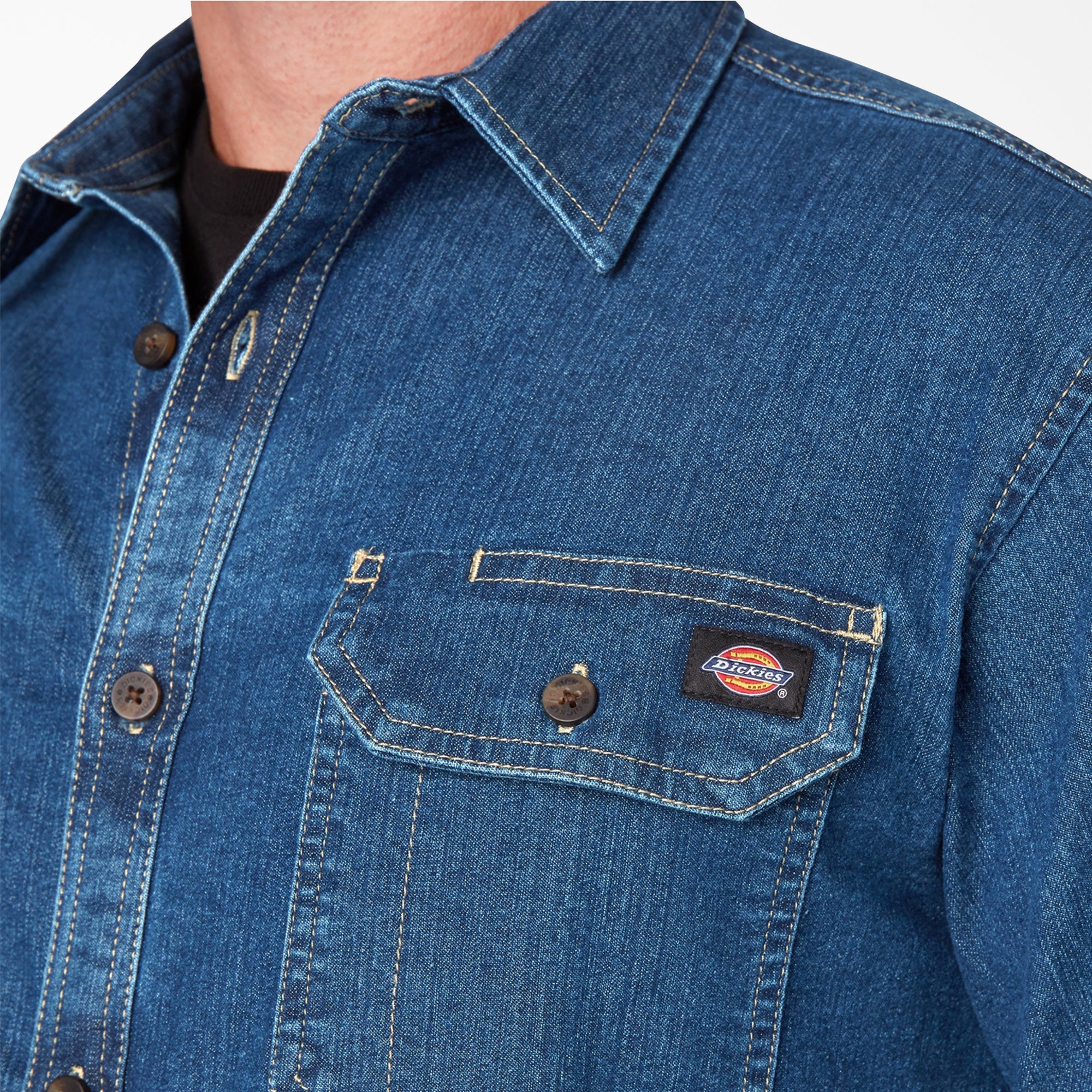 "FLEX Denim Long Sleeve Shirt"