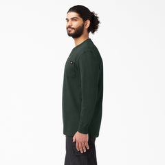 "Heavyweight Long Sleeve Henley T-Shirt"