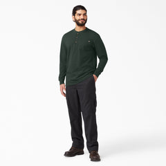 "Heavyweight Long Sleeve Henley T-Shirt"