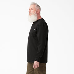 "Heavyweight Long Sleeve Henley T-Shirt"