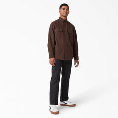 "Long Sleeve Flannel-Lined Duck Shirt"