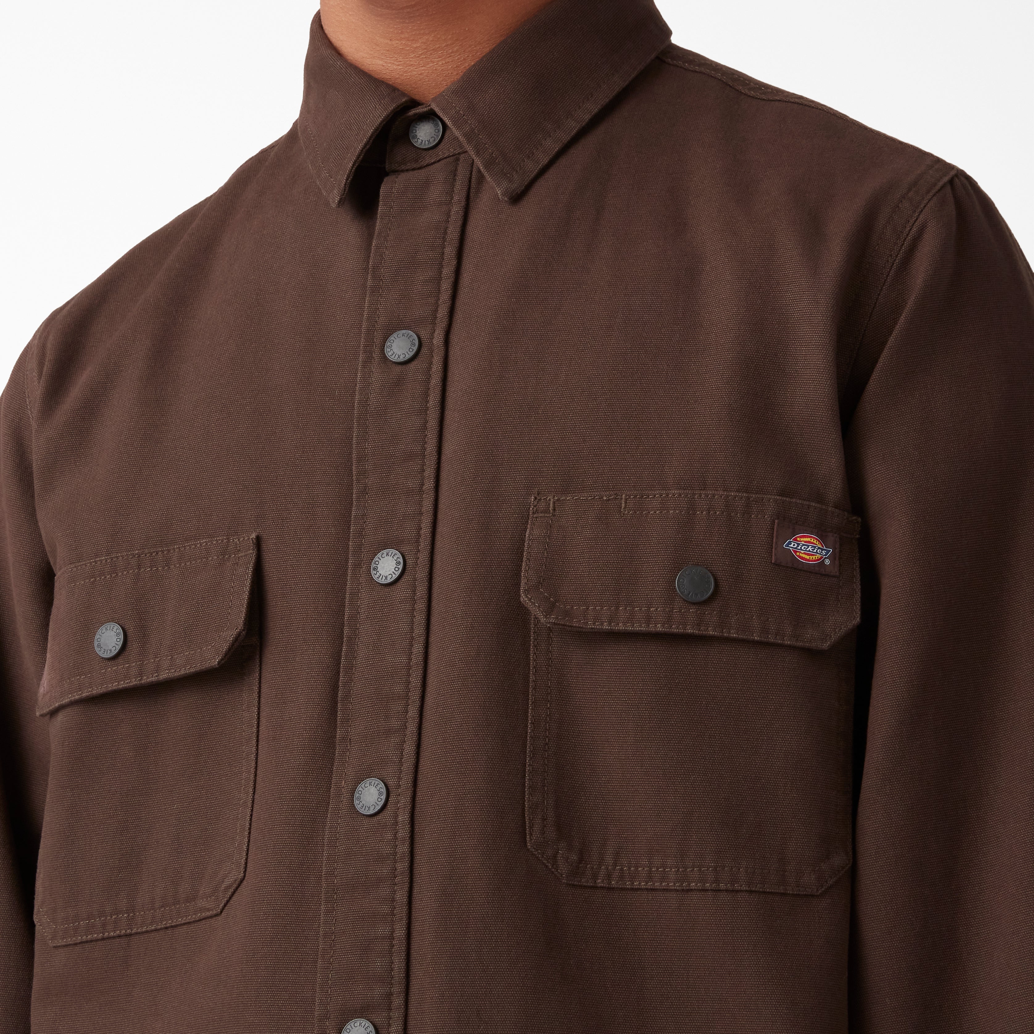 "Long Sleeve Flannel-Lined Duck Shirt"