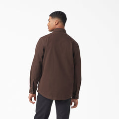 "Long Sleeve Flannel-Lined Duck Shirt"