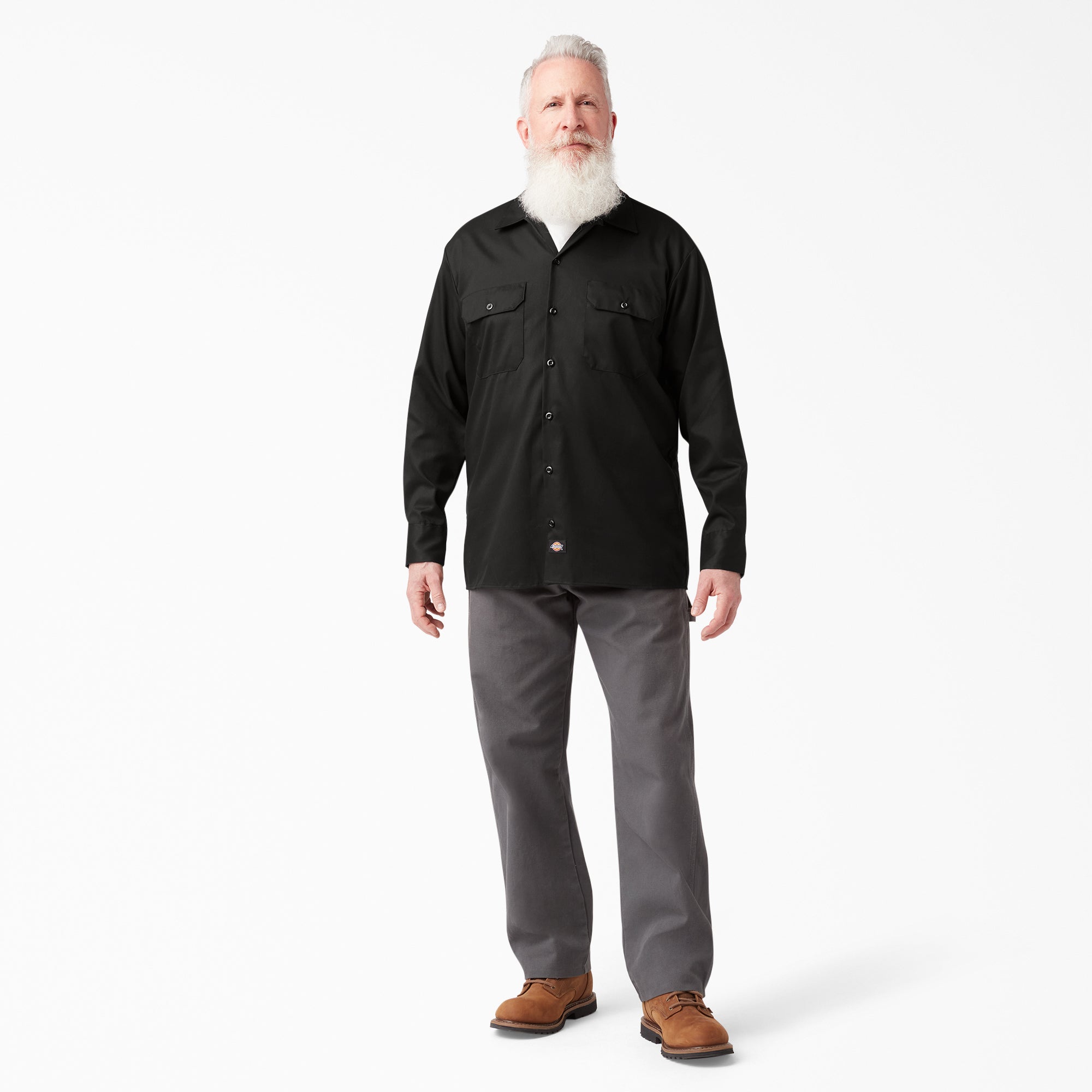 "FLEX Relaxed Fit Long Sleeve Work Shirt"