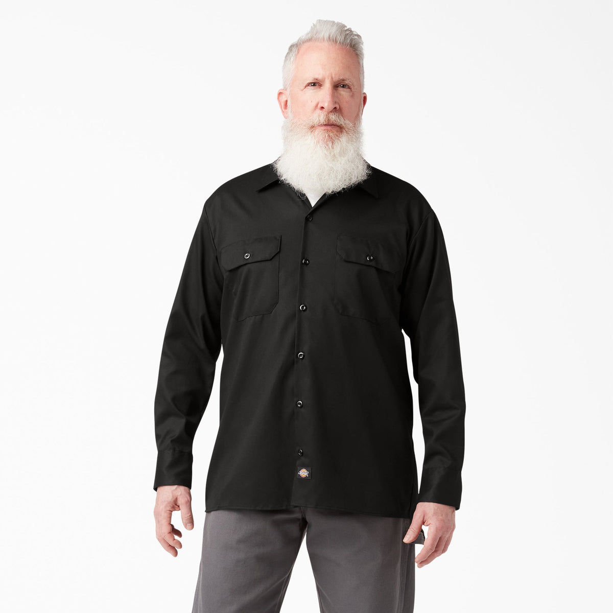 "FLEX Relaxed Fit Long Sleeve Work Shirt"