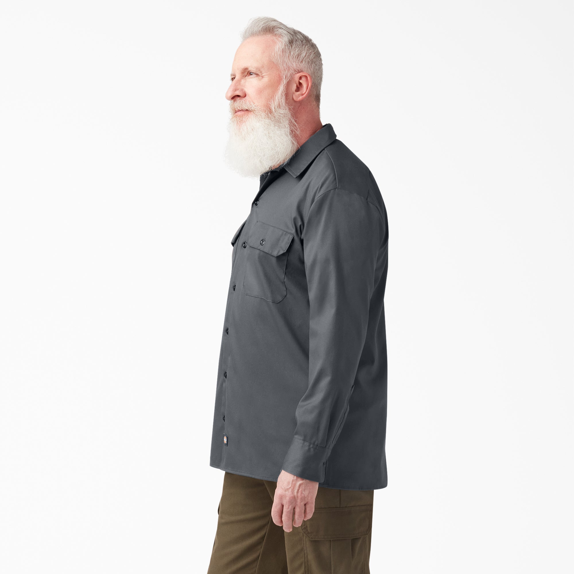 "FLEX Relaxed Fit Long Sleeve Work Shirt"