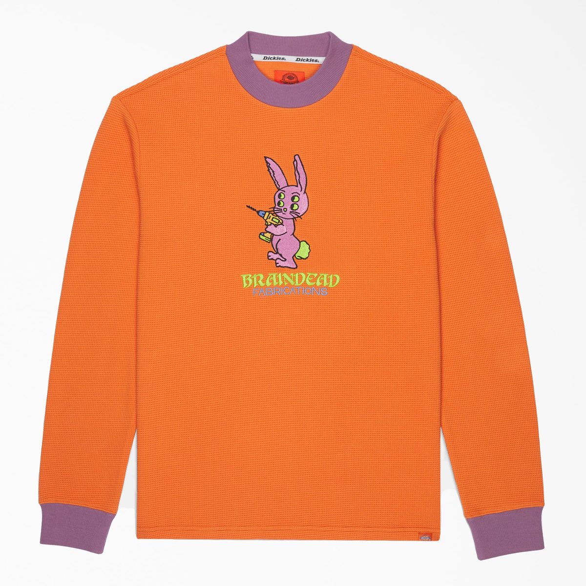 "Brain Dead Embroidered Waffle Knit Sweater"