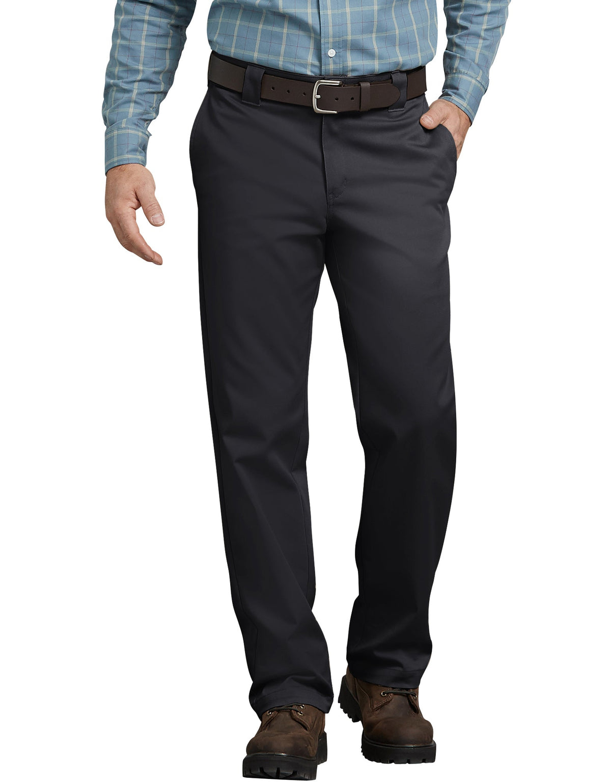 "Regular Fit Straight Leg Twill Work Pants"