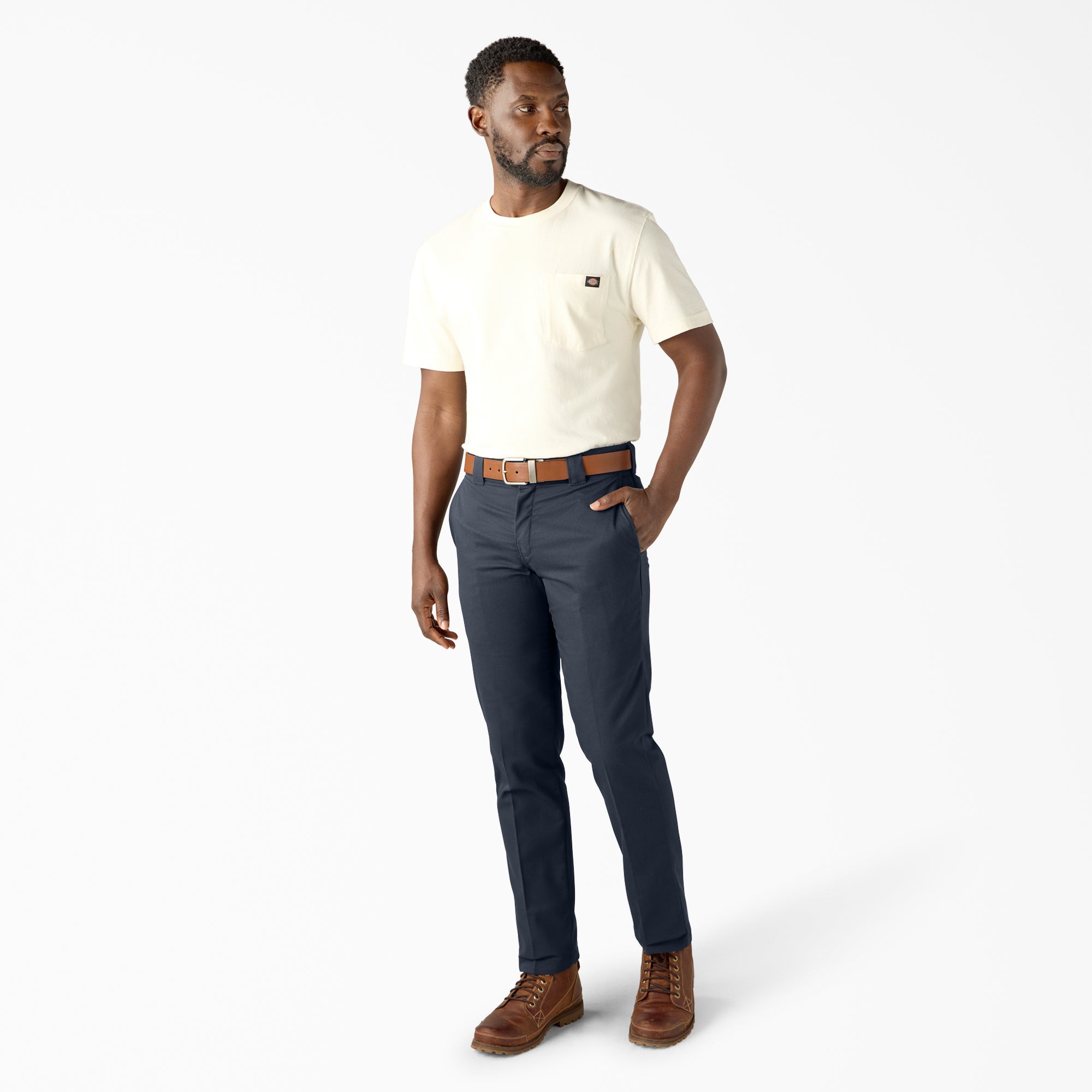 "FLEX Slim Fit Tapered Leg Multi-Use Pocket Work Pants"