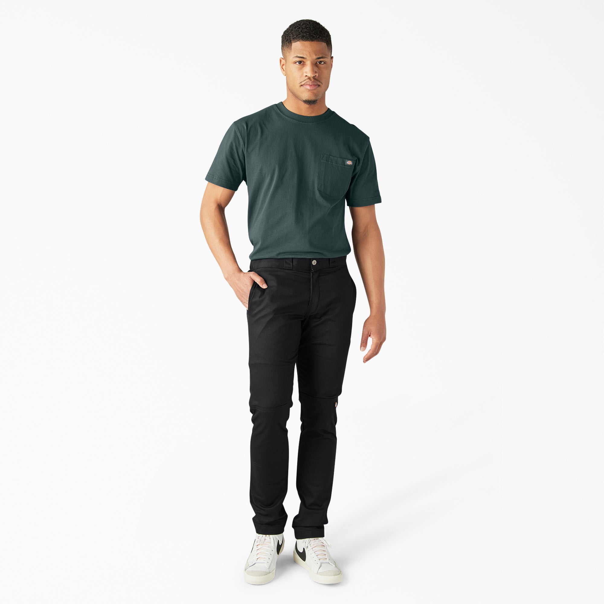 "FLEX Skinny Fit Double Knee Work Pants"