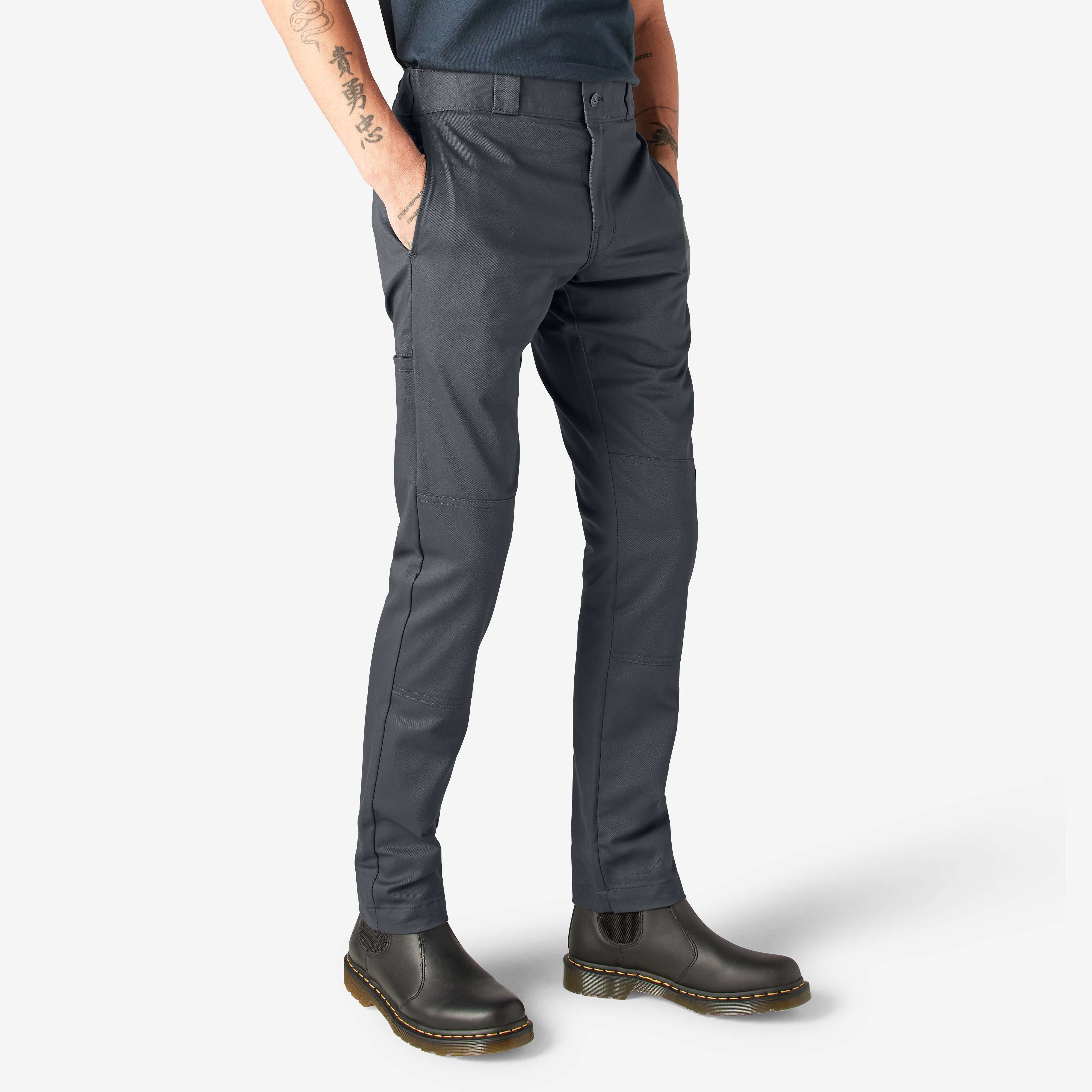 "FLEX Skinny Fit Double Knee Work Pants"
