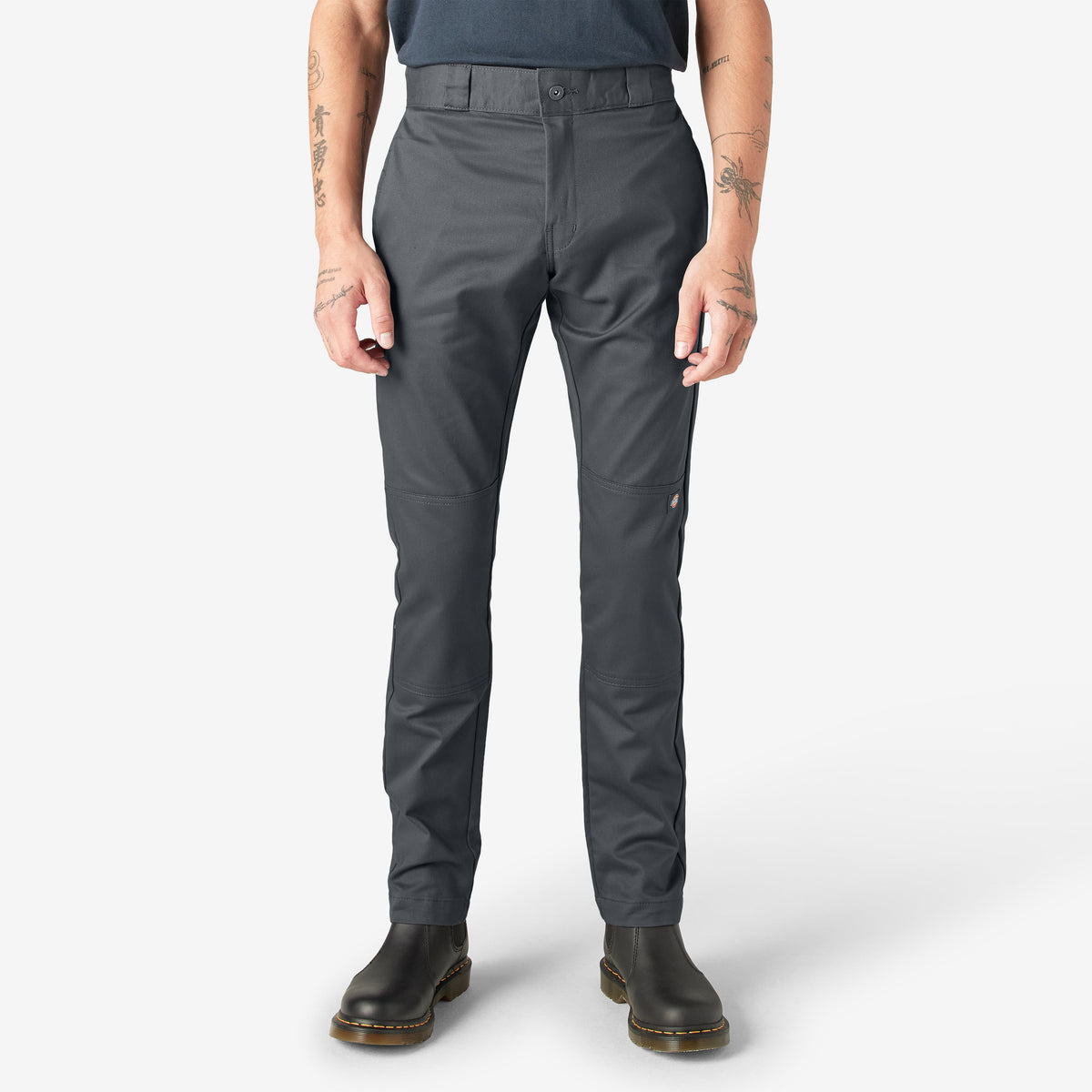 "FLEX Skinny Fit Double Knee Work Pants"