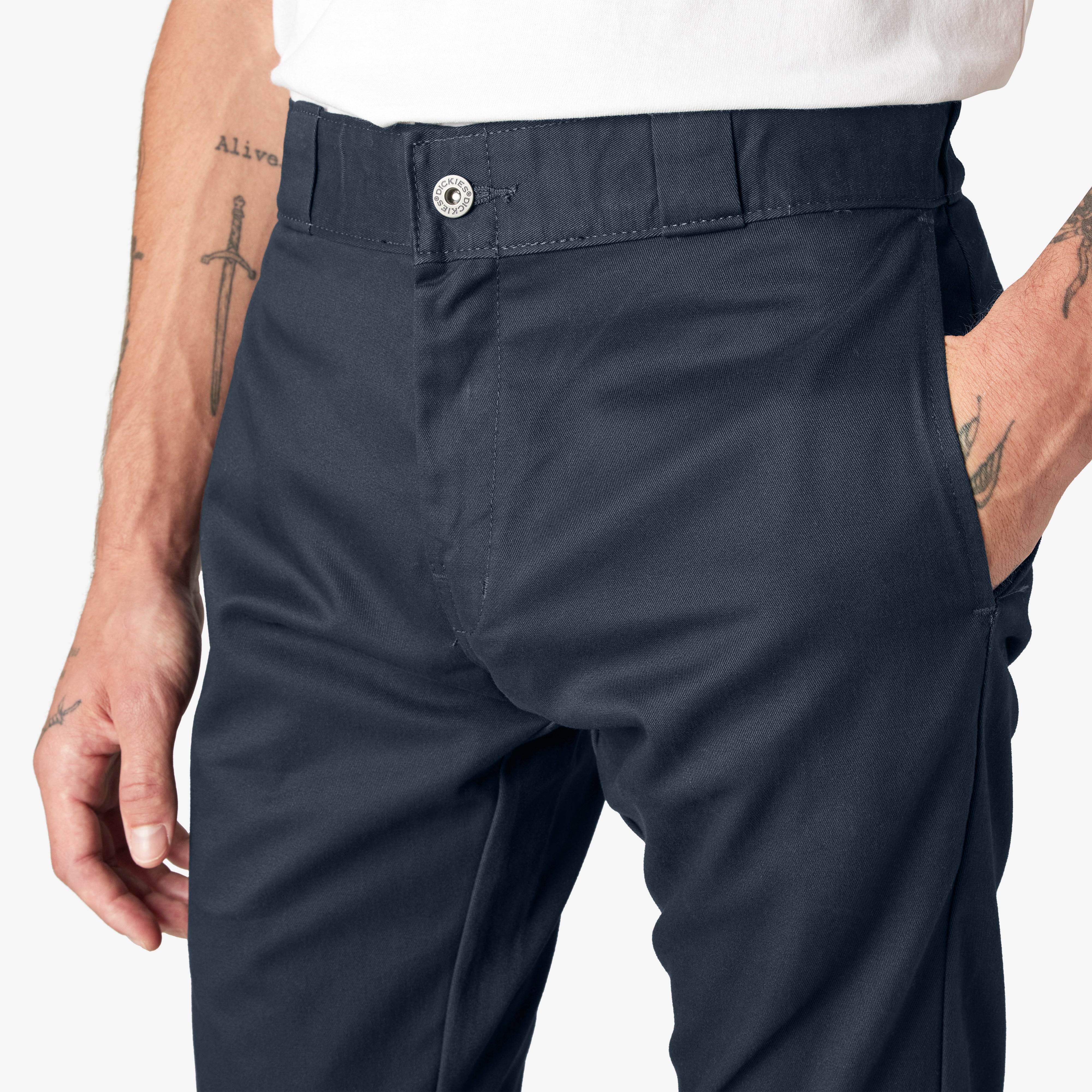"FLEX Skinny Fit Double Knee Work Pants"