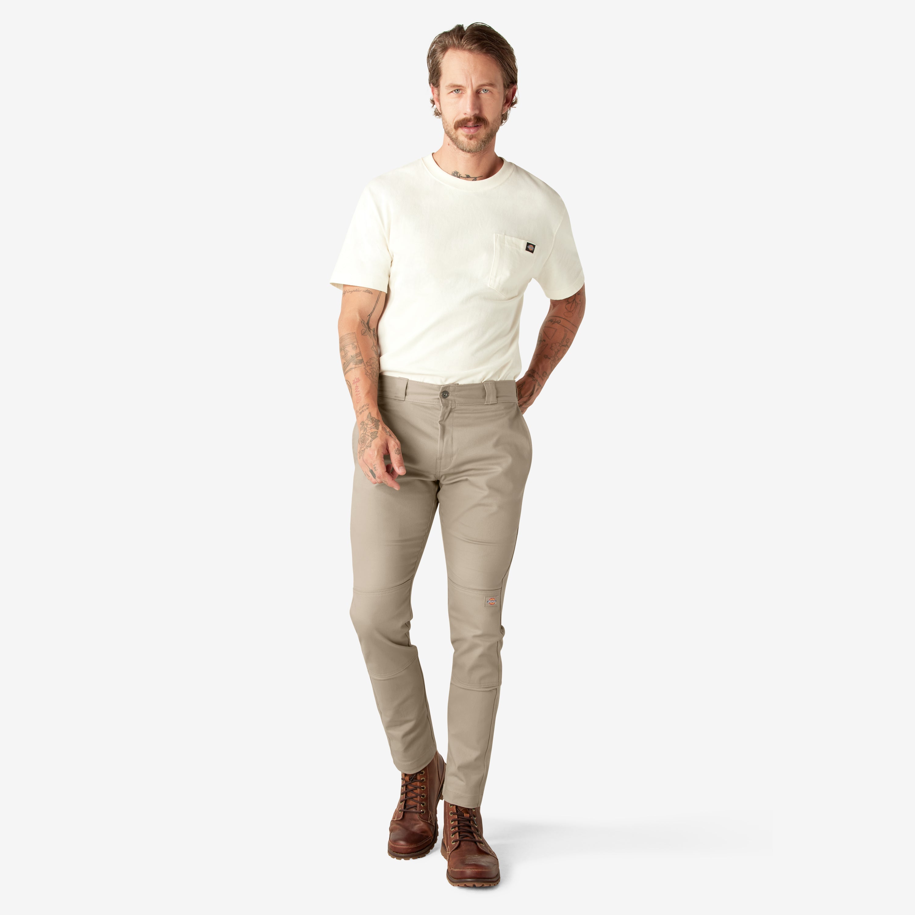 "FLEX Skinny Fit Double Knee Work Pants"