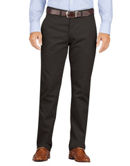 "Slim Fit Tapered Leg Flat Front Khaki Pants"