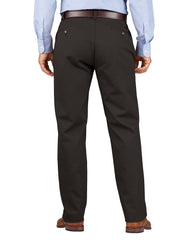 "Relaxed Fit Tapered Leg Comfort Waist Khaki Pants"