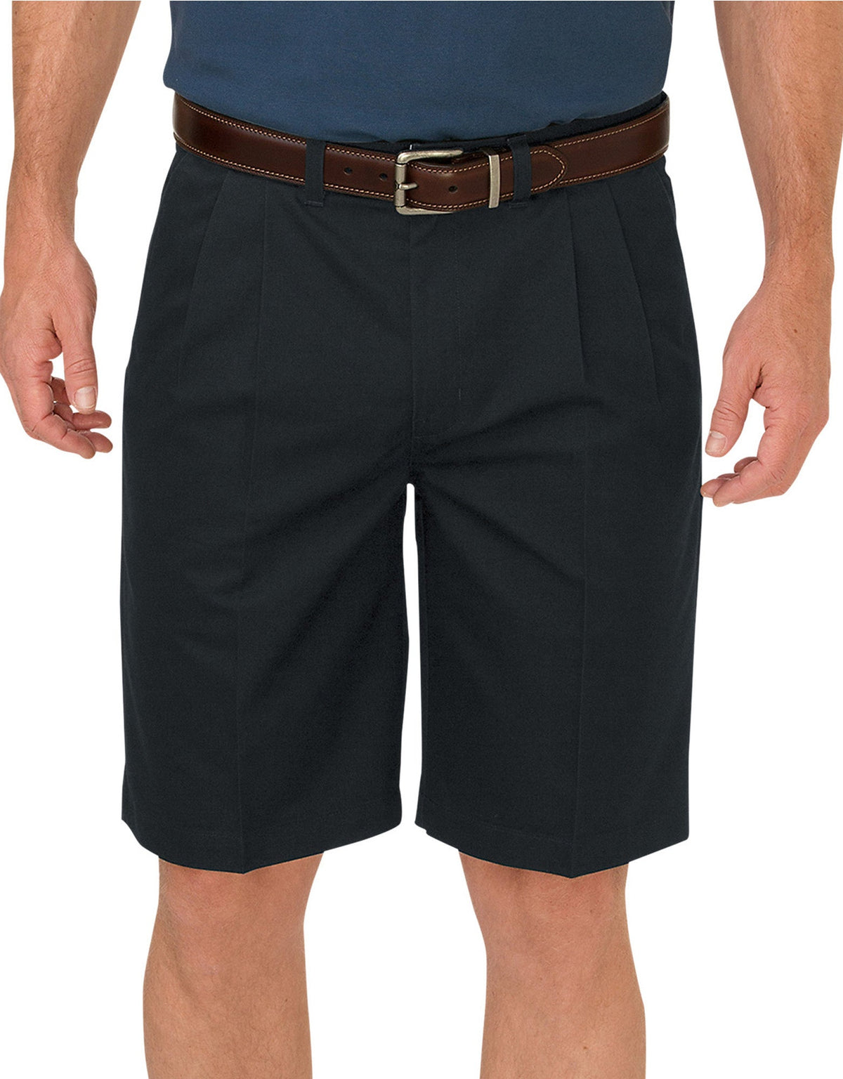 "Dickies KHAKI 10"" Relaxed Fit Pleated Front Short"