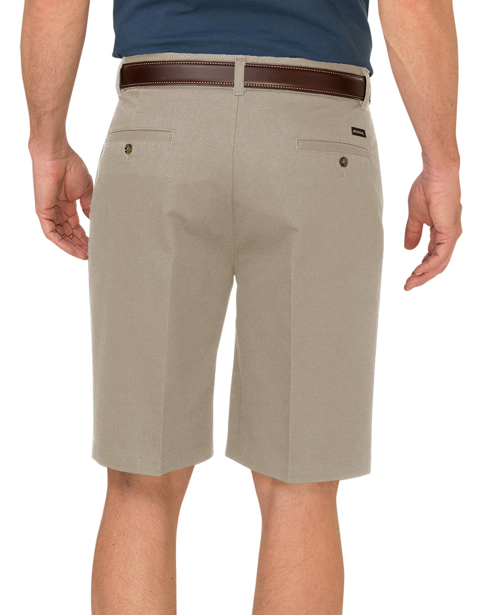 "Dickies KHAKI 10"" Relaxed Fit Pleated Front Short"