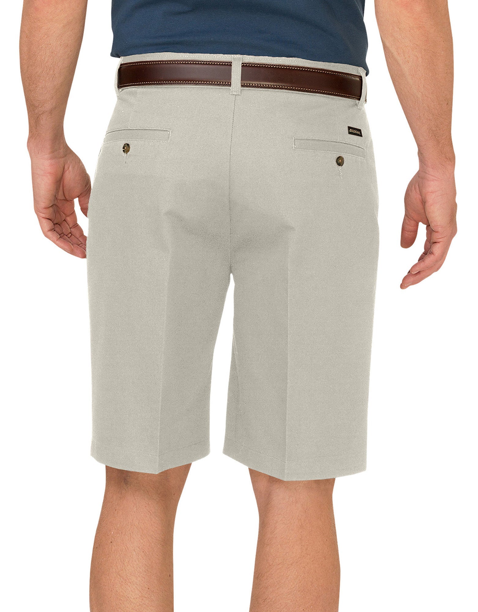 "Dickies KHAKI 10"" Relaxed Fit Pleated Front Short"