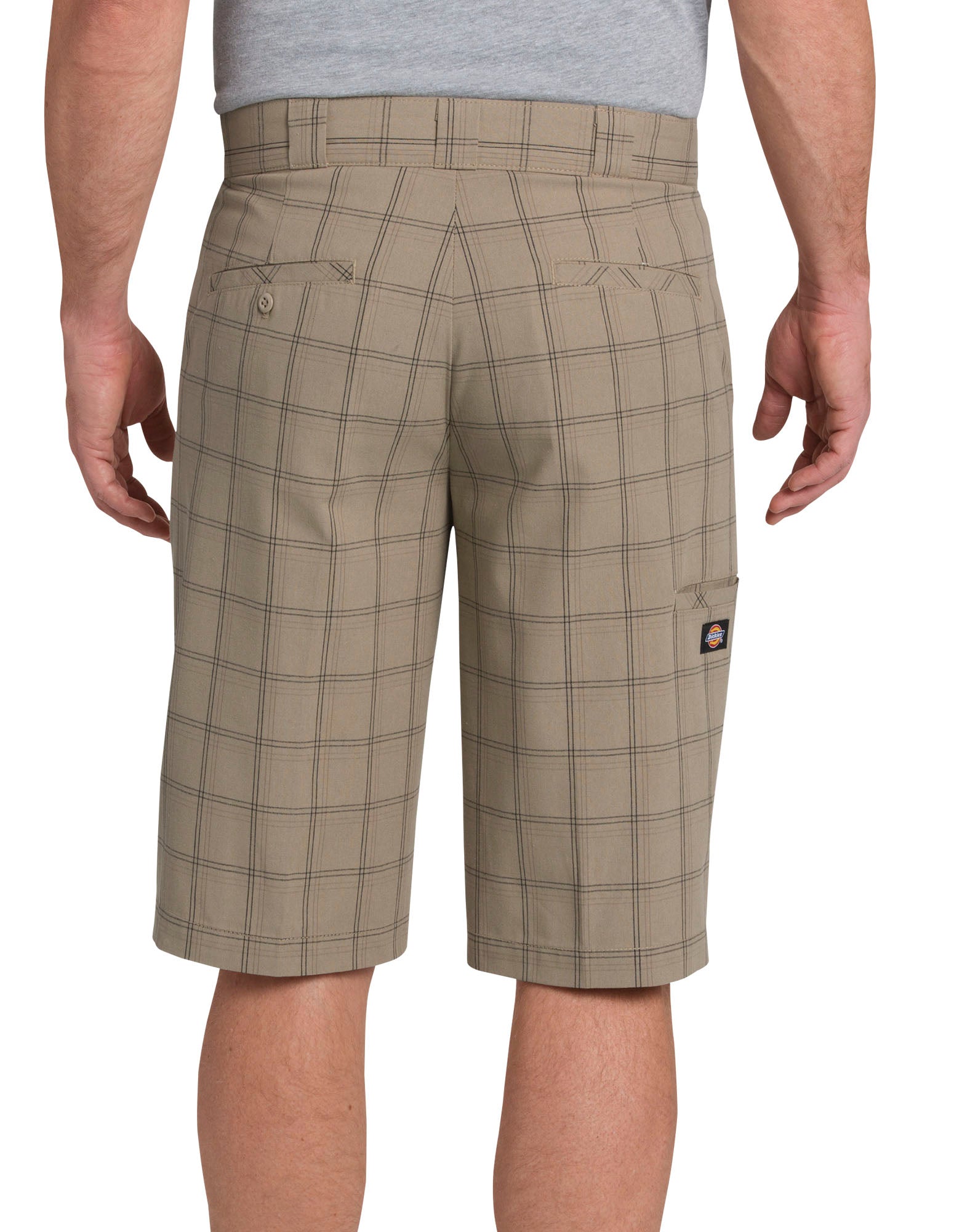 "13"" Regular Fit Multi-Use Pocket Plaid Shorts"