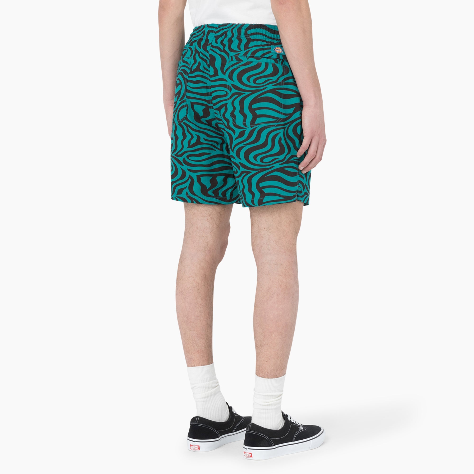 "Zebra Print Modern Fit Drawstring Shorts, 6"""