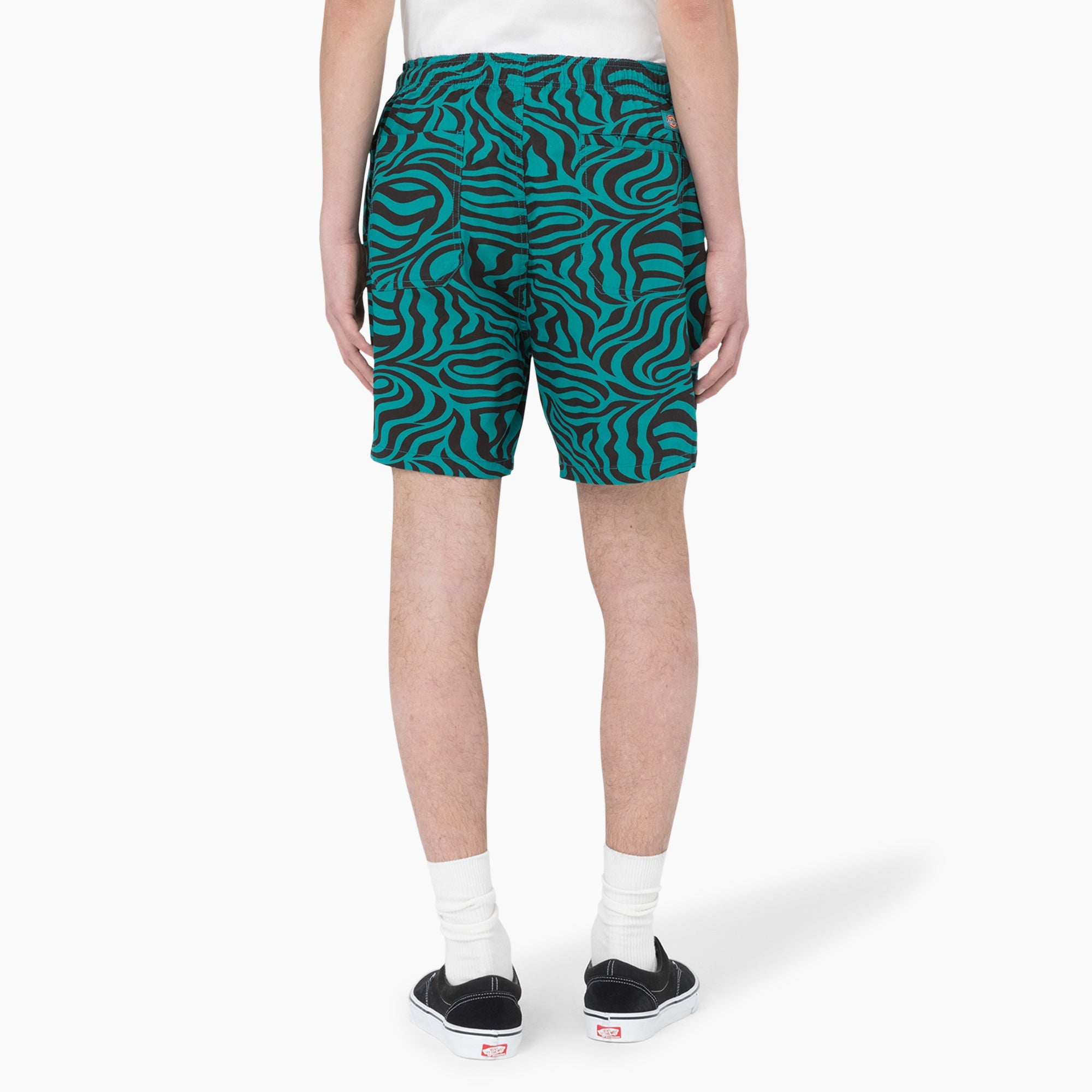 "Zebra Print Modern Fit Drawstring Shorts, 6"""