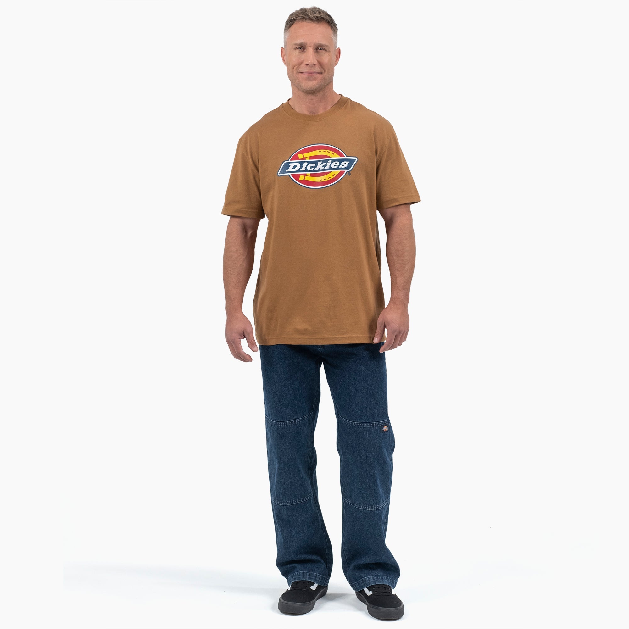 "Short Sleeve Tri-Color Logo Graphic T-Shirt"