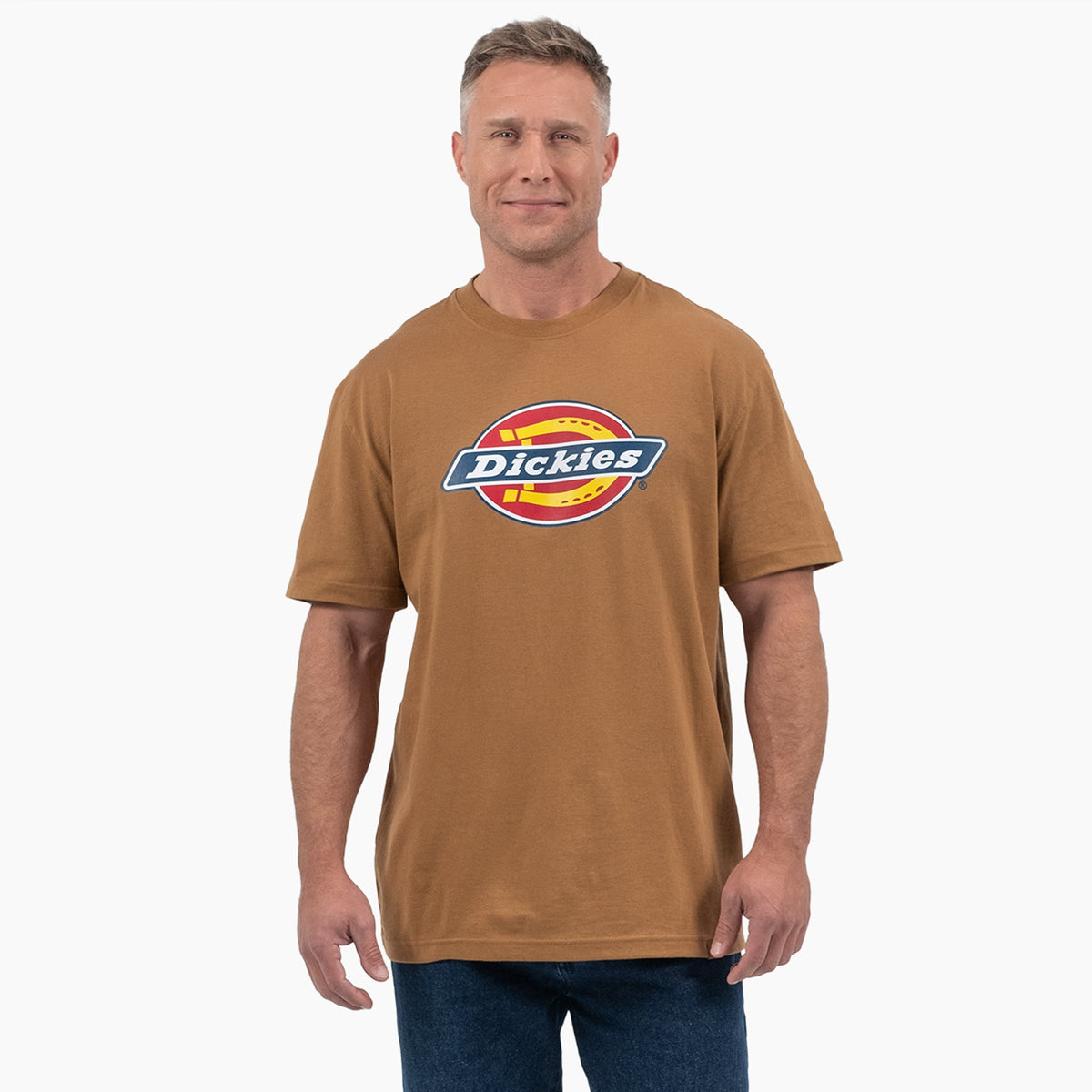 "Short Sleeve Tri-Color Logo Graphic T-Shirt"