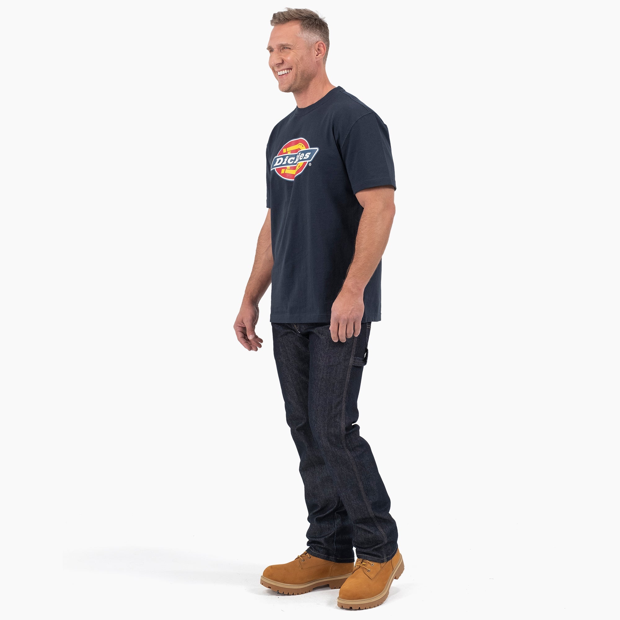 "Short Sleeve Tri-Color Logo Graphic T-Shirt"