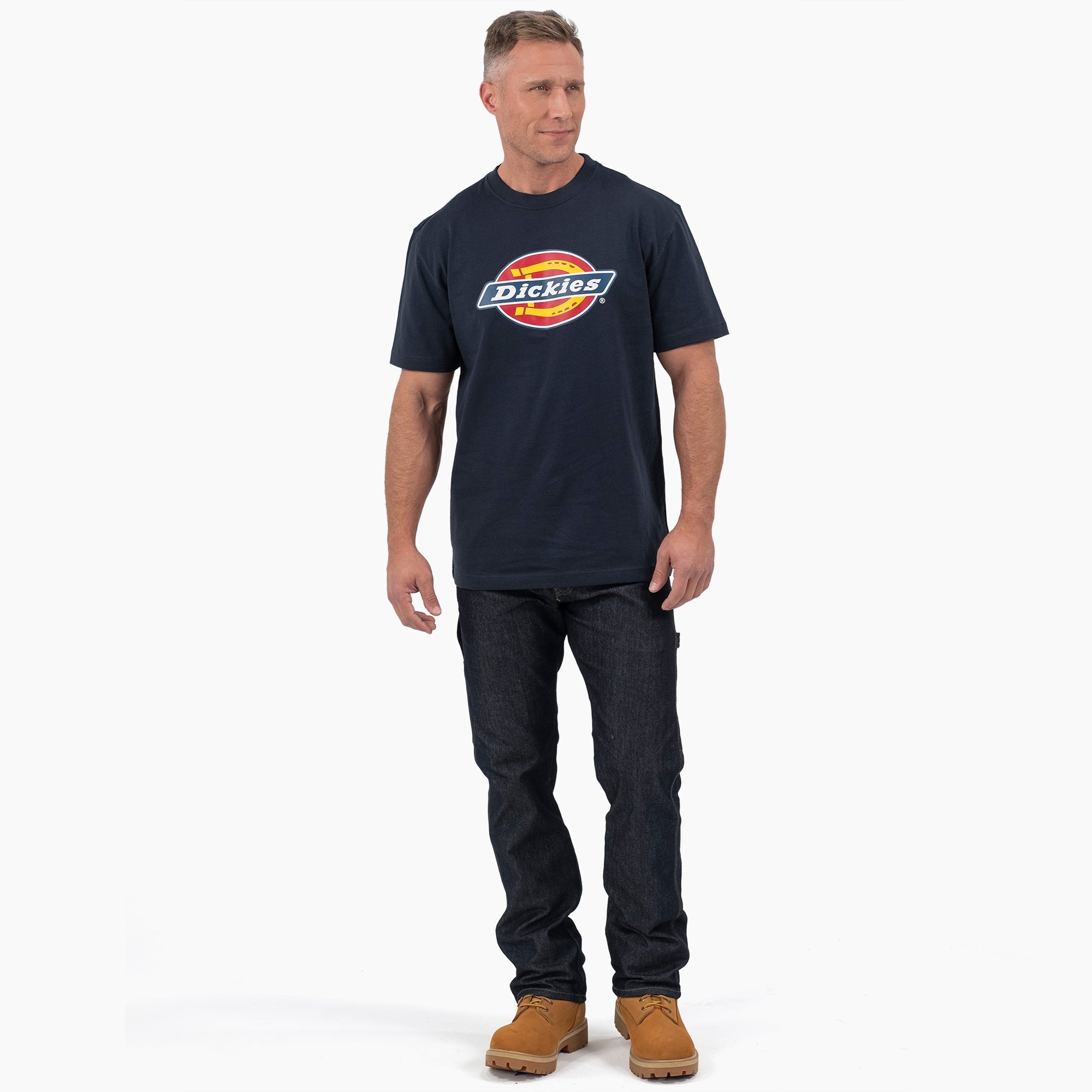 "Short Sleeve Tri-Color Logo Graphic T-Shirt"