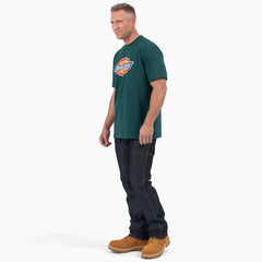 "Short Sleeve Tri-Color Logo Graphic T-Shirt"