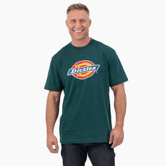 "Short Sleeve Tri-Color Logo Graphic T-Shirt"